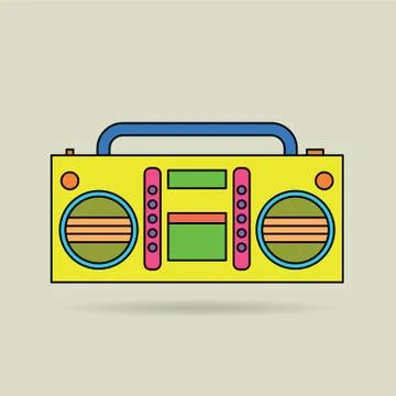 Tape recorder. Illustrazione stock