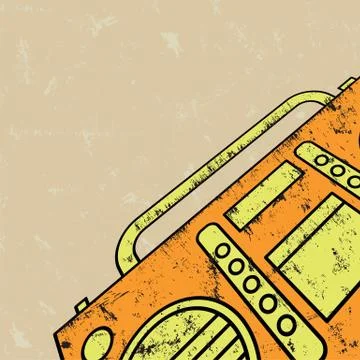 Tape recorder. Stock Illustration