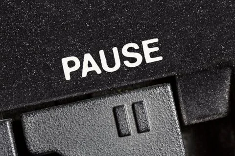 Tape Recorder Pause Button Macro Detail Stock Photos