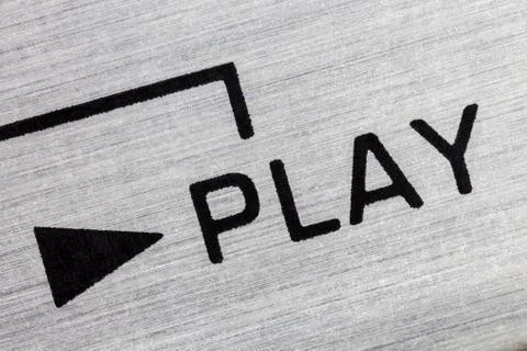 Tape Recorder Play Button Macro Detail Stock Photos