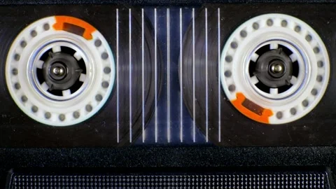 Tape recorder Plays the inserted audio cassette,Cassette tape,Compact Cassette Stock Footage 174206709