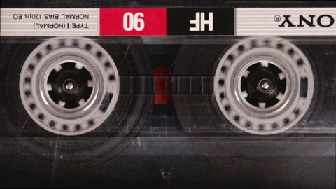 Tape recorder Plays the inserted audio cassette,Cassette tape. Stock Footage 186509481