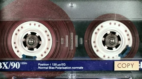 Tape recorder Plays the inserted audio cassette,Cassette tape, Cassette Stock Footage 221276357