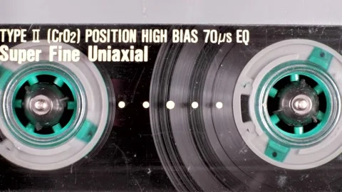 Tape recorder Plays the inserted audio cassette,Cassette tape. Stock Footage 229544113