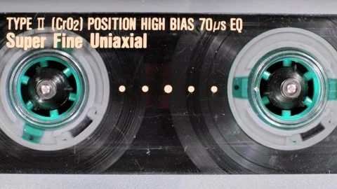 Tape recorder Plays the inserted audio cassette,Cassette tape. Stock Footage 243644268