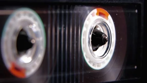 Tape recorder Plays the inserted audio cassette,Cassette tape. Stock Footage 307537434