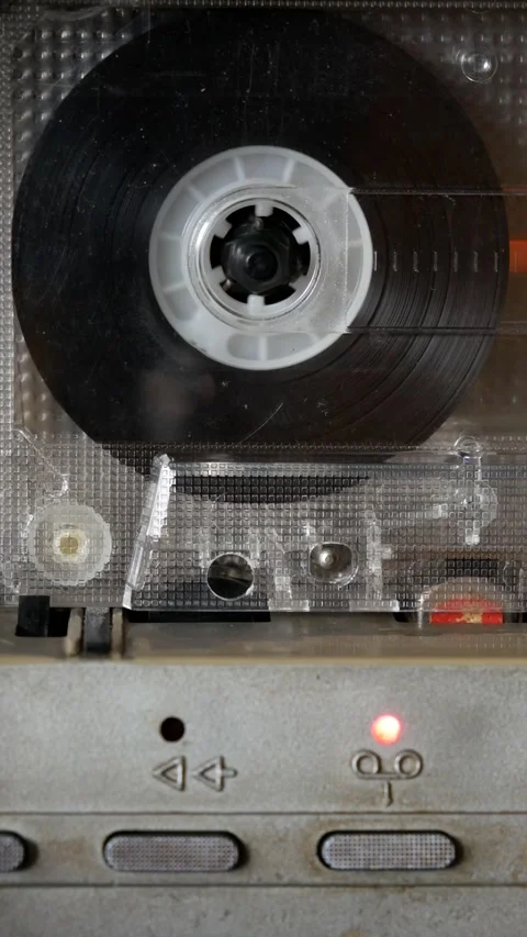 Tape recorder Plays inserted audio cassette, cassette, compact cassette, tape Stock Footage 310233518