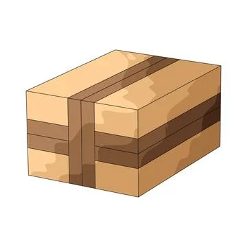 Taped box illustration イラスト素材