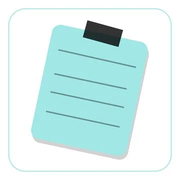 Taped memo pad icon vector illustration isolated on white background Stock Illustration