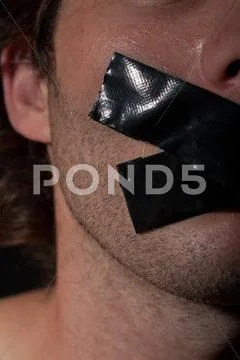 Taped mouth Stock Photos