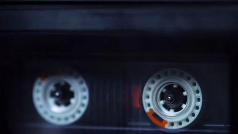 Tapedeck - insert, start and rewind Stock Footage 77825162