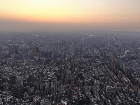 Tapei at dusk Stock Photos