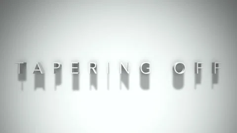 Tapering off 3D title animation white text on a white background Stock Footage 299381527
