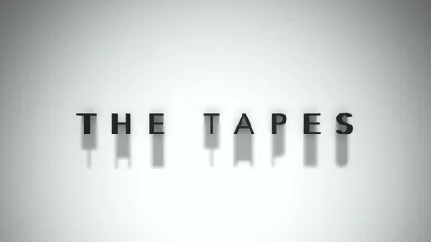 The tapes 3D title matte black text upon a white background Stock Footage 301837726