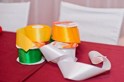 Tapes in hanks for hand-made article Stock Photos