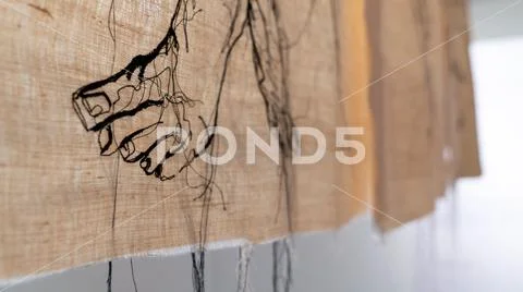 Tapestries and Embroidery Works Stock Photos