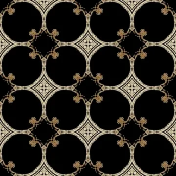 Tapestry arabesque vector seamless pattern. Colorful floral lace background Illustrazione stock