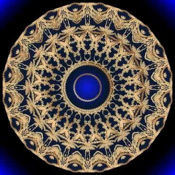Tapestry floral round mandala pattern. Ornamental textured background. Repeat Illustrazione stock
