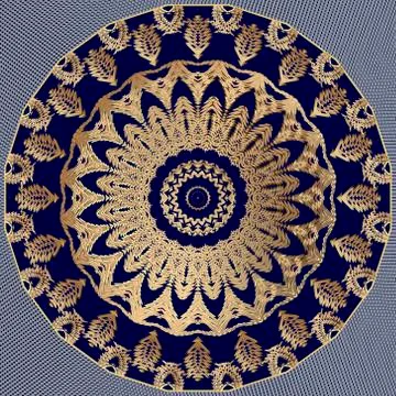 Tapestry floral round mandala pattern. Dotted textured background. Repeat vec 스톡 일러스트
