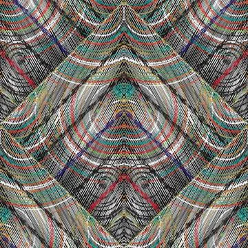 Tapestry geometric seamless pattern. Vector embroidery background. Abstract g Illustrazione stock