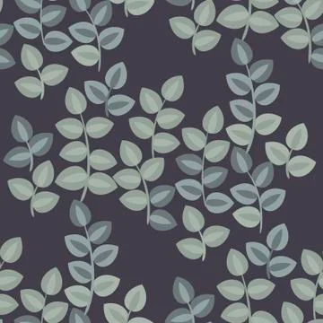 Tapestry inspired leaves seamless pattern Stock Illustration
