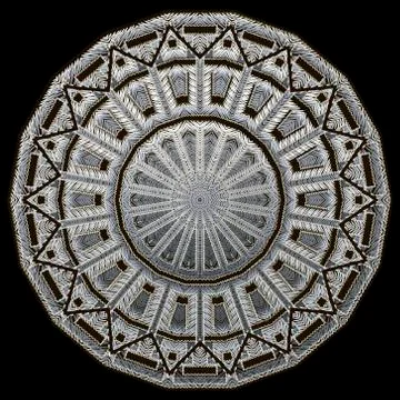 Tapestry mandala pattern. Textured abstract vector background. M Stock Illustration