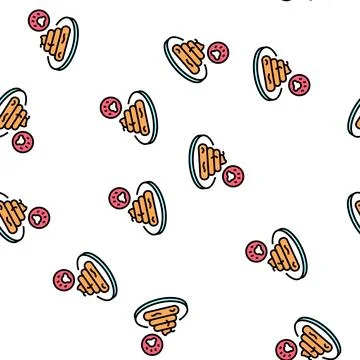 Tapeworm in poo vector seamless pattern Stock Illustration