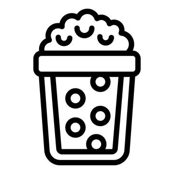 Tapioca bubble tea glass icon outline vector. Mixing black tea with dairy drink Illustrazione stock