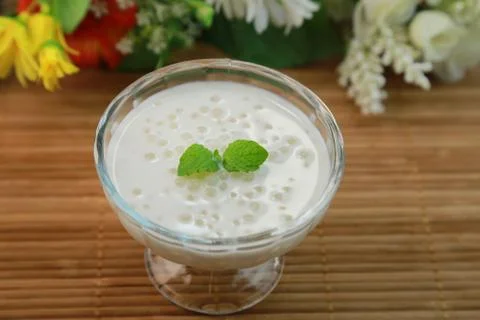 Tapioca in Coconut Milk Stock Photos