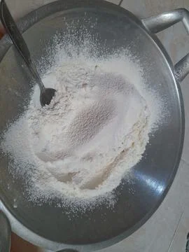 Tapioca flour after roasting Stock Photos