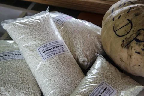 Tapioca flour, Alter Do Chao, Brazil - 08 Nov 2019 Stock Photos