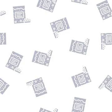 Tapioca gluten free glyph vector seamless pattern Illustrazione stock