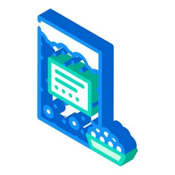 Tapioca gluten free isometric icon vector illustration Illustrazione stock