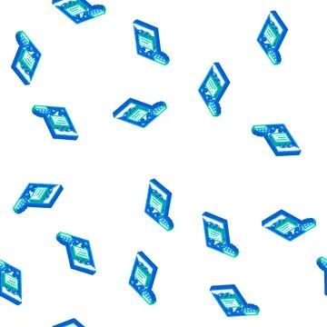 Tapioca gluten free isometric icon seamless pattern Stock Illustration