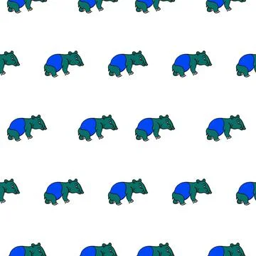Tapir pattern 스톡 일러스트