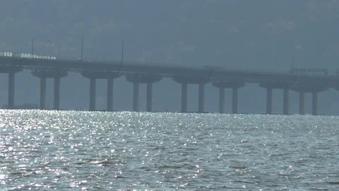 Tappan Zee Bridge Hudson River New York Stock Footage 150756461