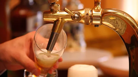 Tapping A Beer Stock Footage 37732241