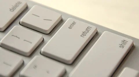 Tapping Enter/Return on the keyboard Stock Footage 3577466