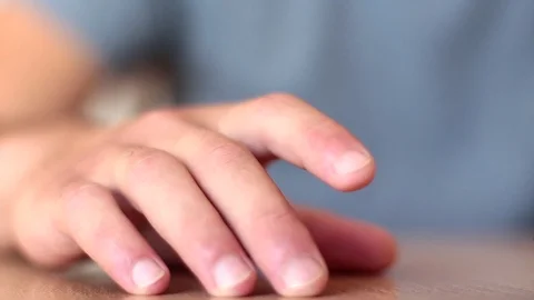 Tapping fingers . Close up Stock Footage 100628179