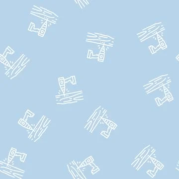 Tapping trees line seamless pattern Illustrazione stock