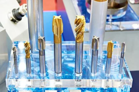 Taps for internal threading isolated white Stock Photos