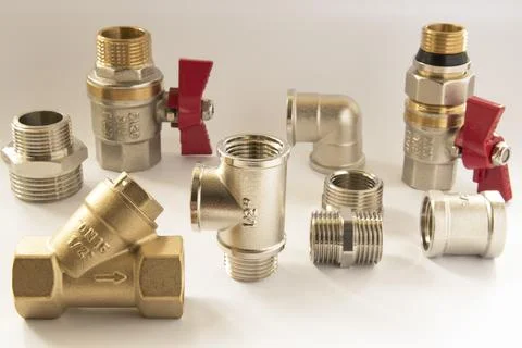 Taps for water couplings transitions Stock Photos