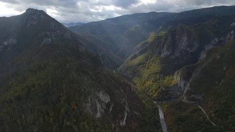 Tara River Canyon Stock Footage 115365166