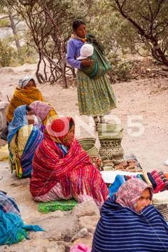 Tarahumara Indian woman - Copper Canyon - Mexico, Stock Photos