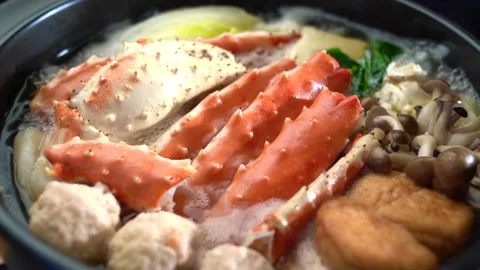 Tarakaba Crab Hot Pot 库存影片 332862711