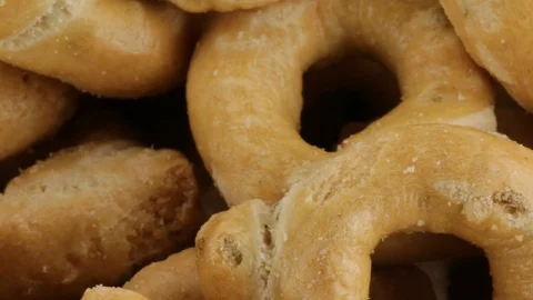 Taralli Pugliesi bio Stock Footage 95876202