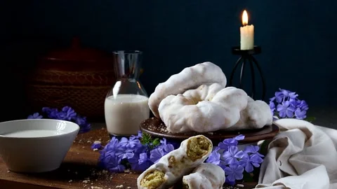 Taralli, a ring-shaped glazed biscuit Stock Footage 220728552