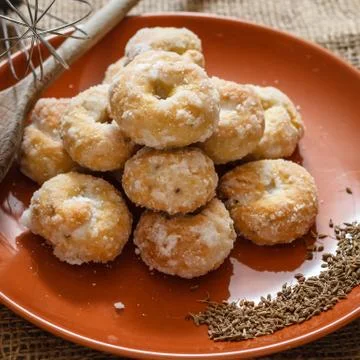 Taralli with sugar Stock Photos