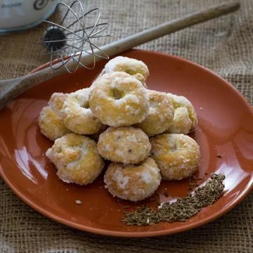 Taralli with sugar Stock Photos