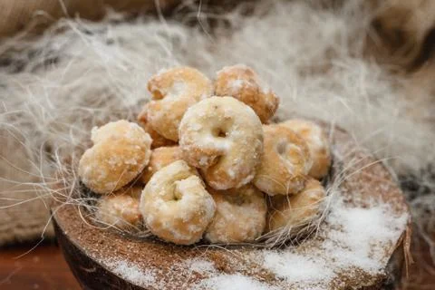 Taralli with sugar Stock Photos